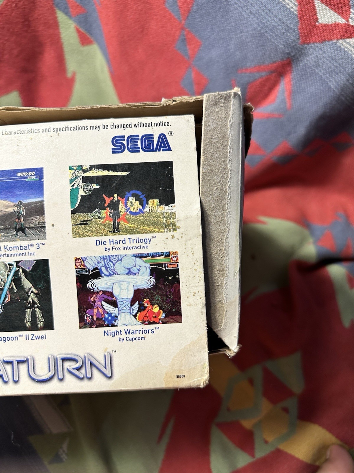 Sega Saturn Console In Original Box Working 3 Games Sampler CIB 2 Controller’s