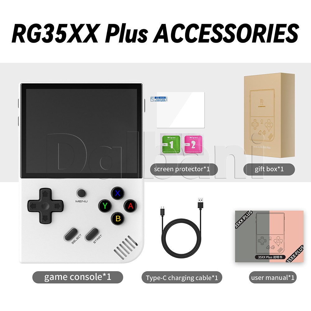 RG35XX Plus Anbernic Black Retro Game Console 3300mAh Linux System