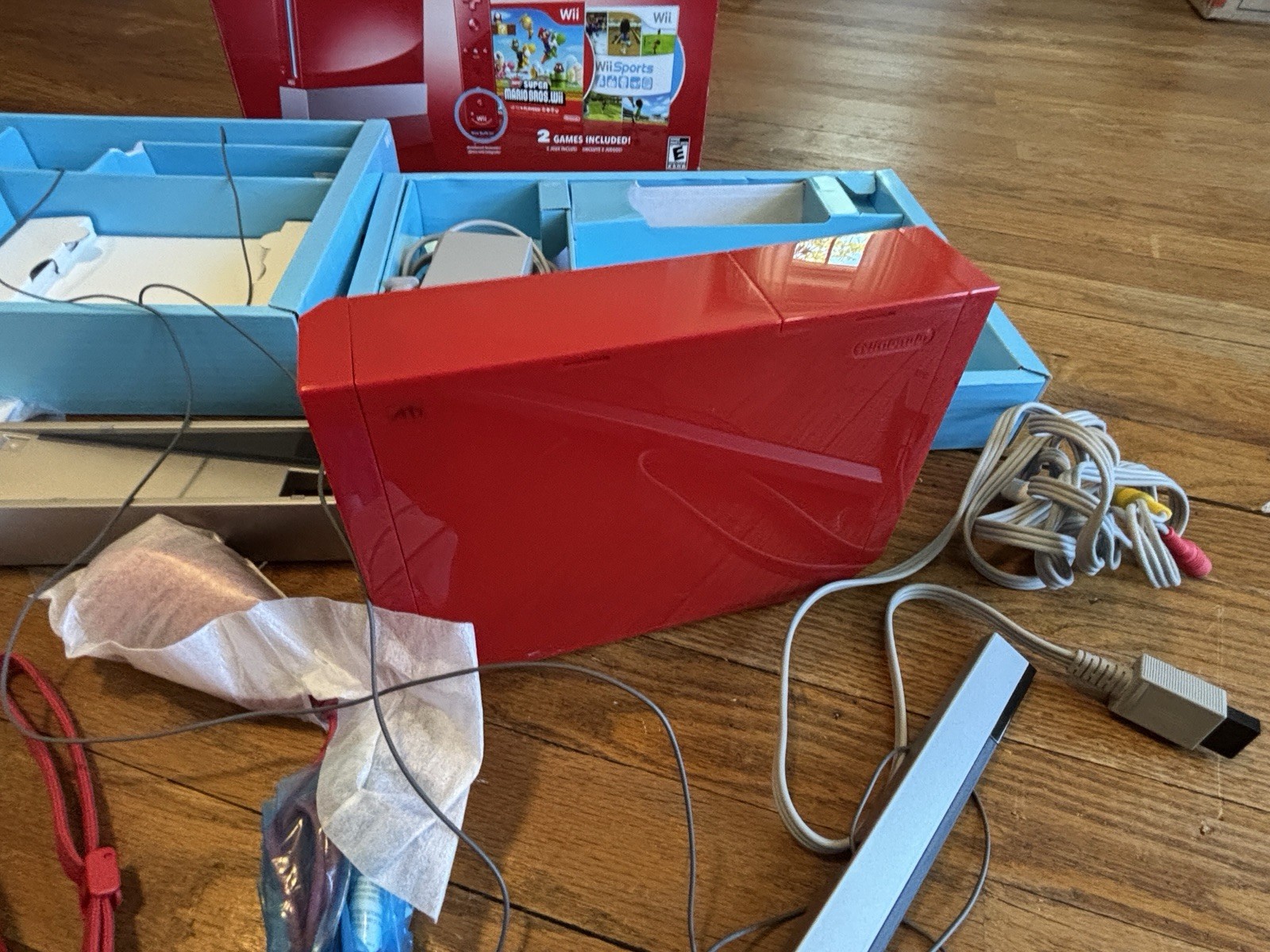 Nintendo Wii Limited Edition Red Console NEW Super Mario Bros 25 Anniversary CIB