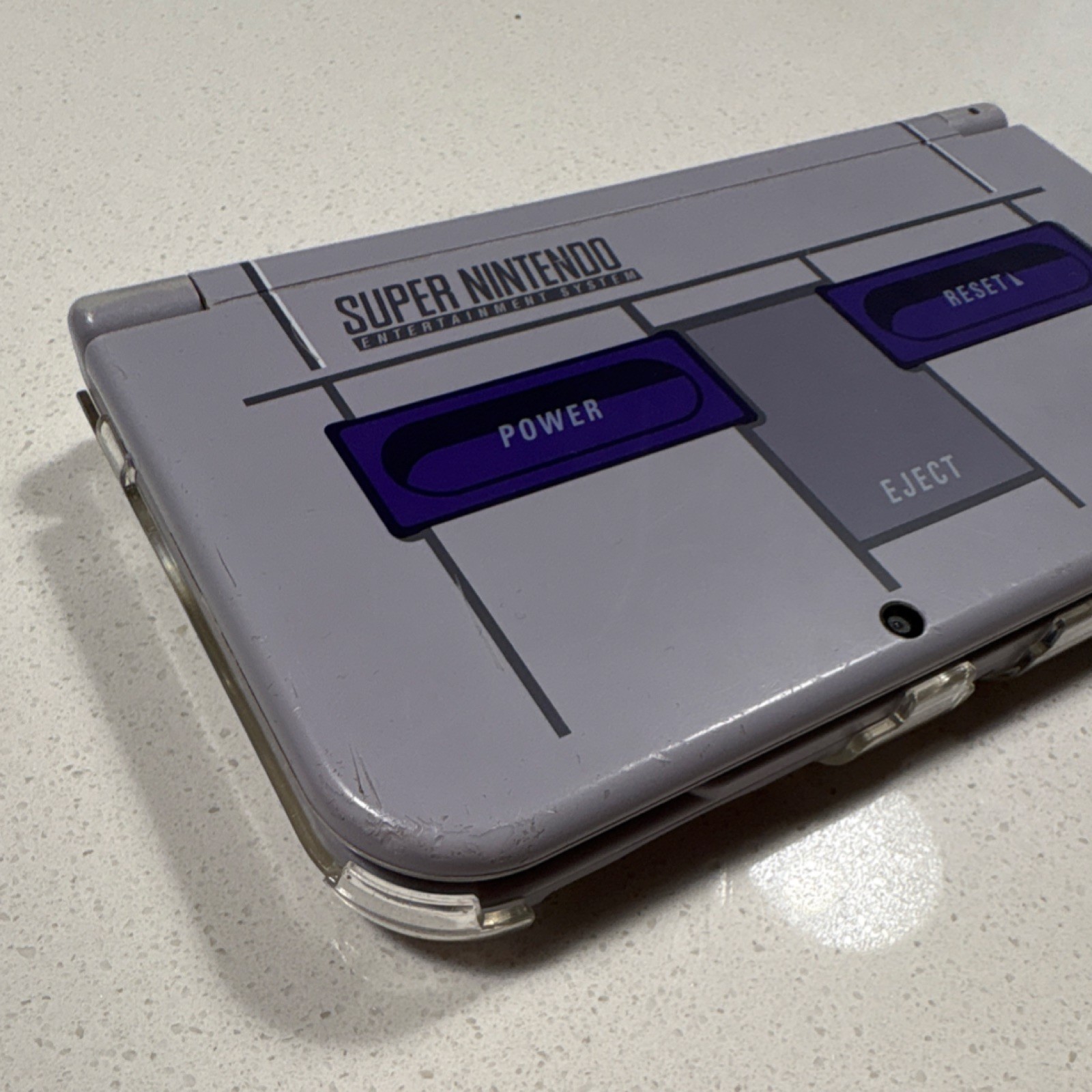 Nintendo New 3DS XL SNES Edition Gray Purple Handheld Console w/ Charger