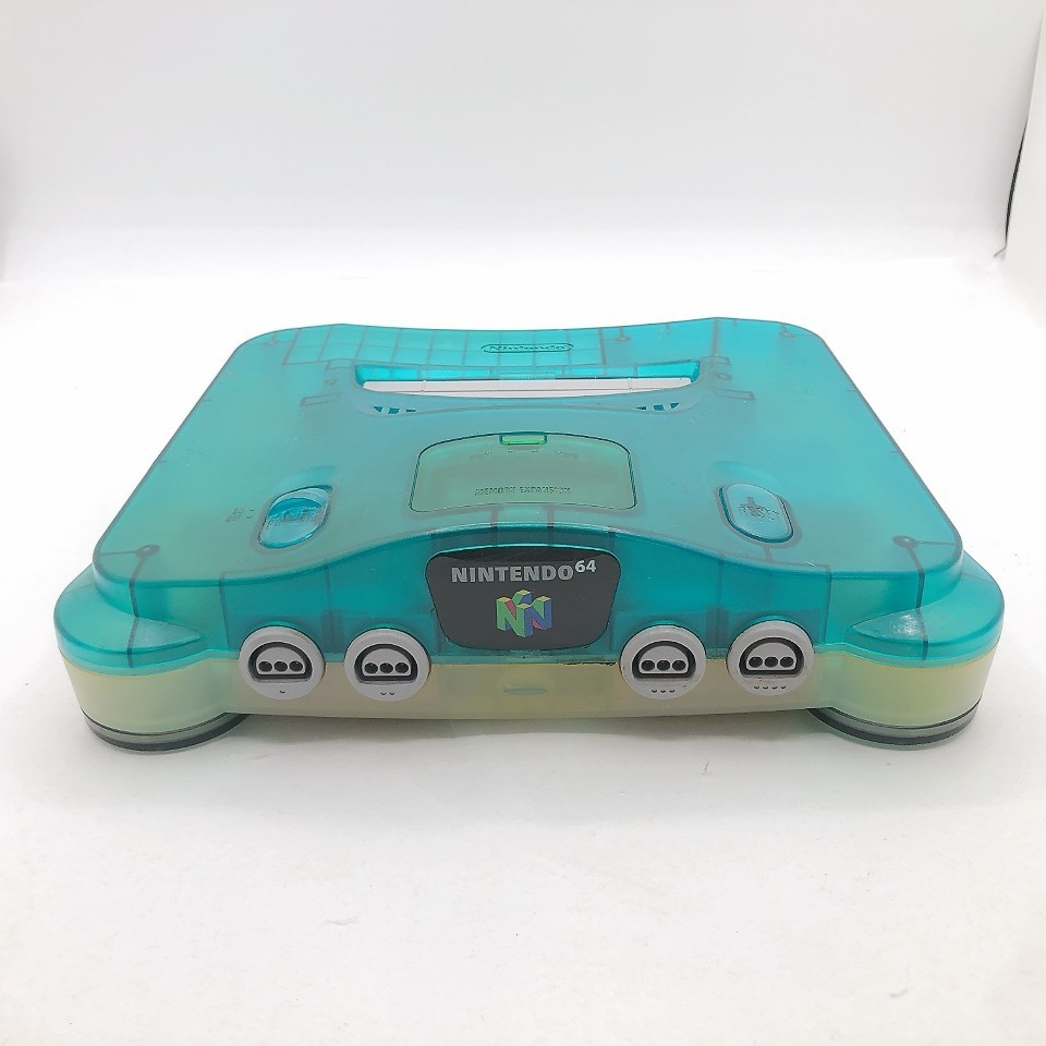 Nintendo 64 Console only Clear Blue N64 Made in Japan Tested