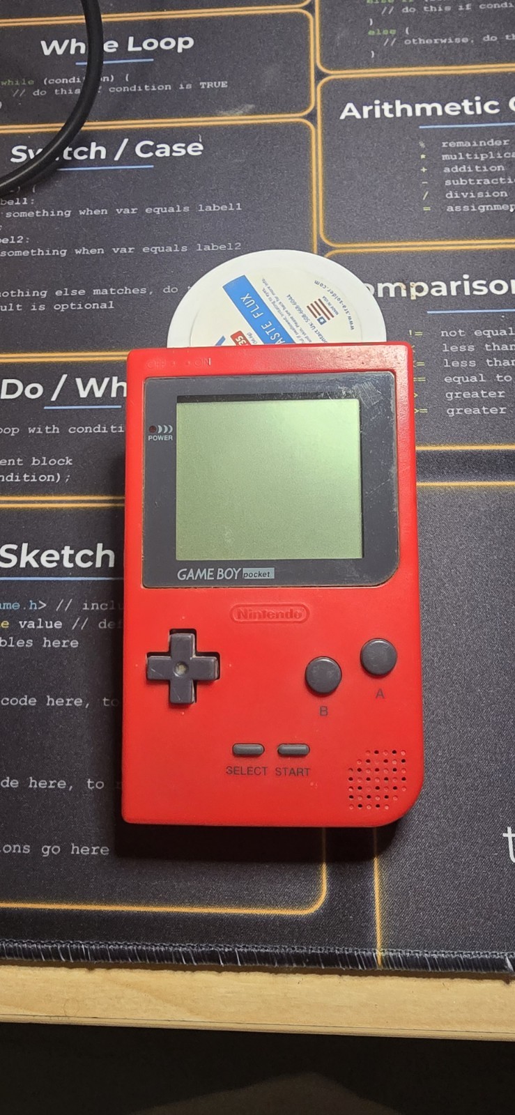 Nintendo Game Boy Pocket MGB-001 – Red – 100% OEM – Tested Working