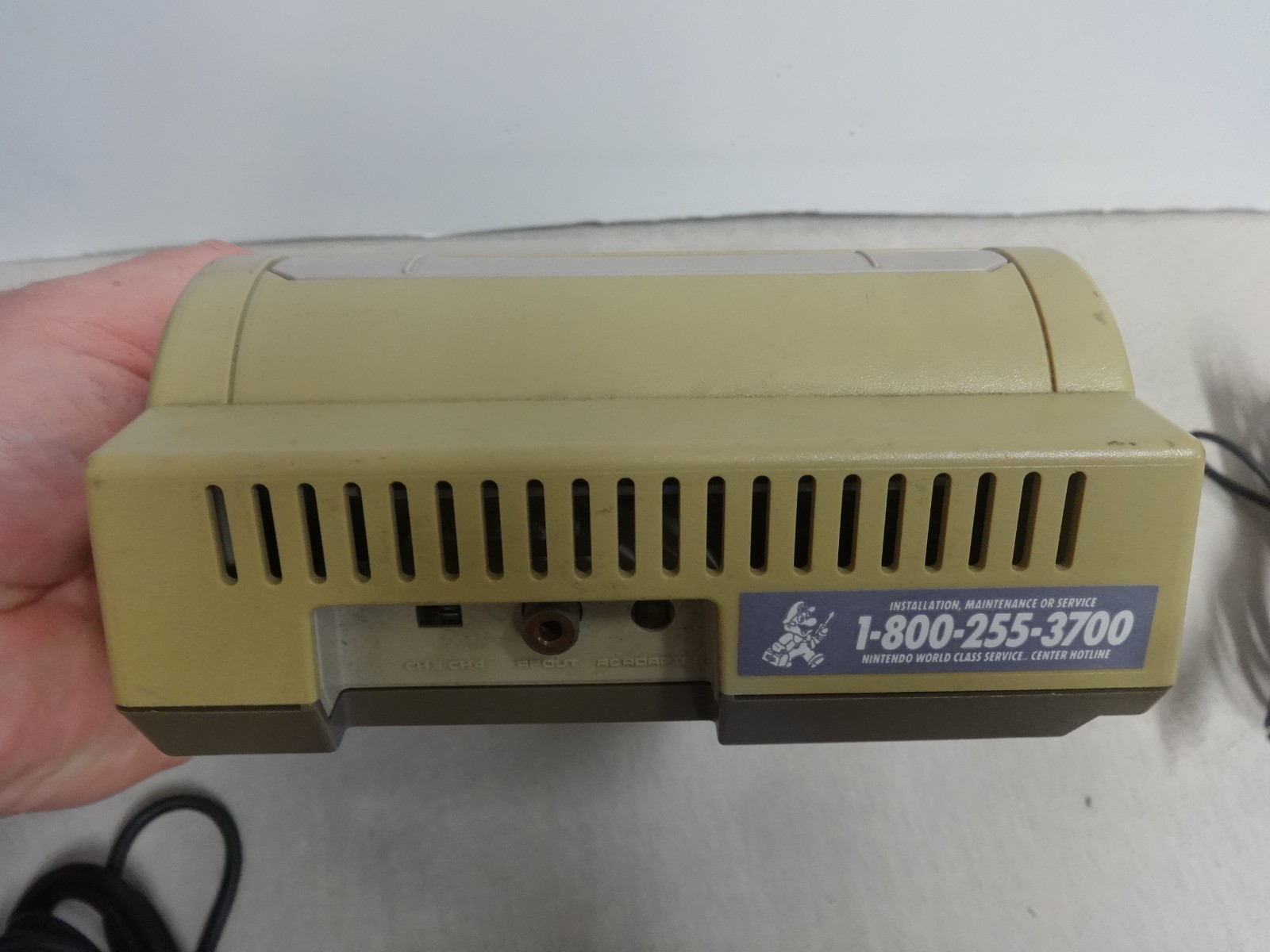 Nintendo NES Top Loader W/Dogbone Controller + OG Controller Tested Works Great