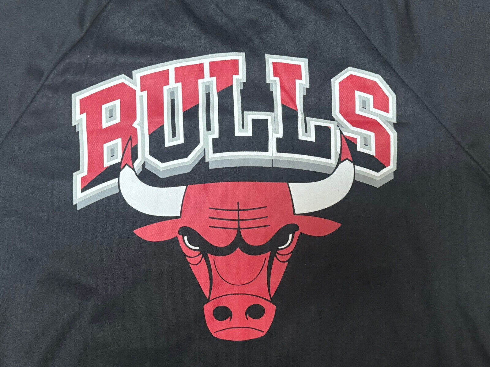 Chicago Bulls Jersey Men’s X-Large NBA Basketball Baseball Button Up Black EUC
