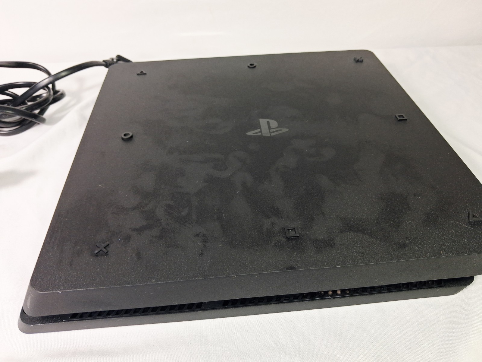 Sony PlayStation 4 PS4 Slim Console For Parts Repair Disc Drive Scratches Discs