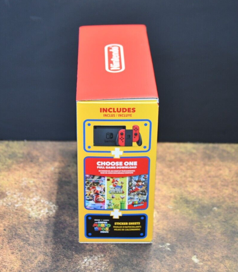 Nintendo Switch Mario Face Bundle 32GB Console – Black/Red NEW