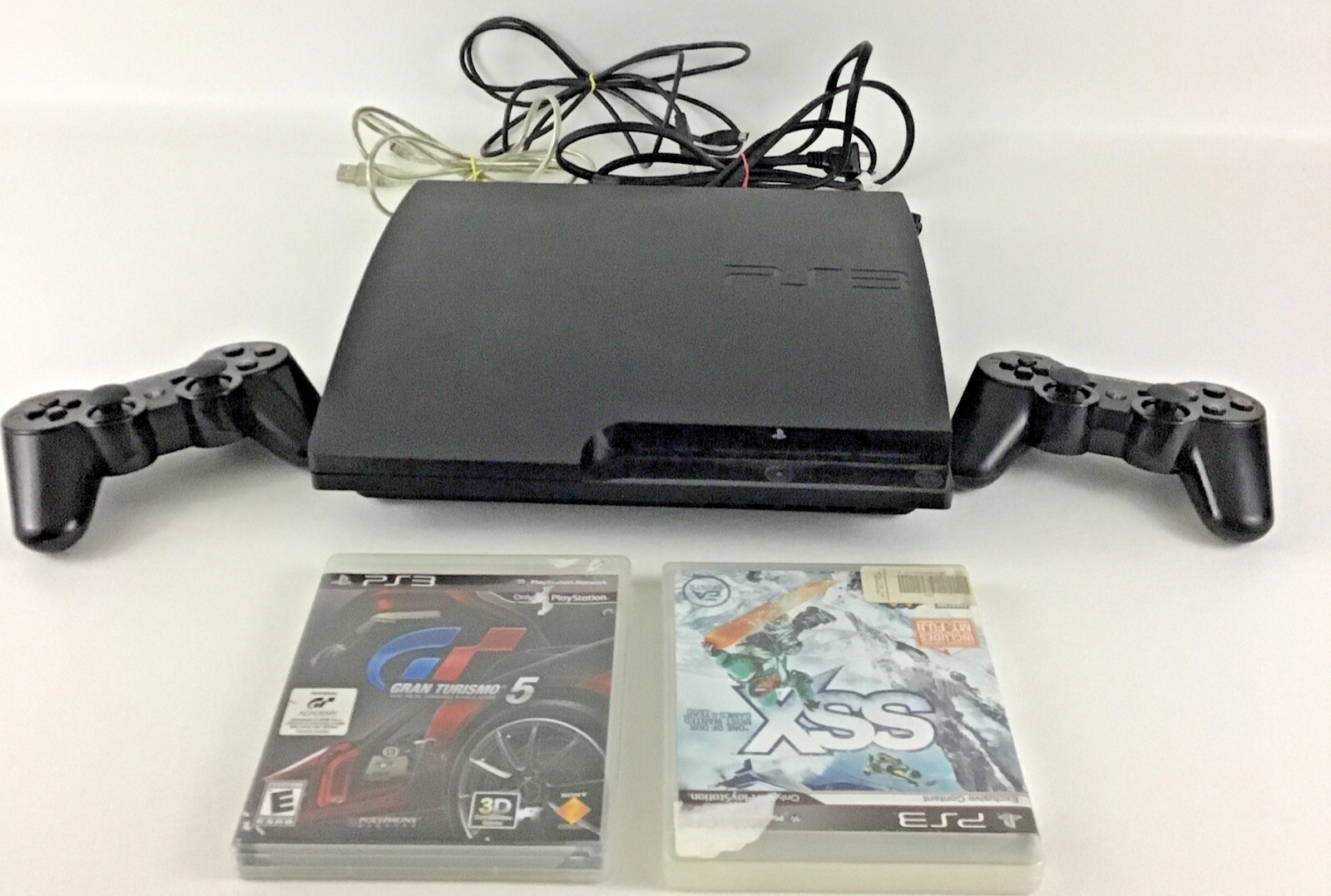 Playstation PS3 Slim Video Game System Console Bundle 160GB CECH-3001A Games Lot