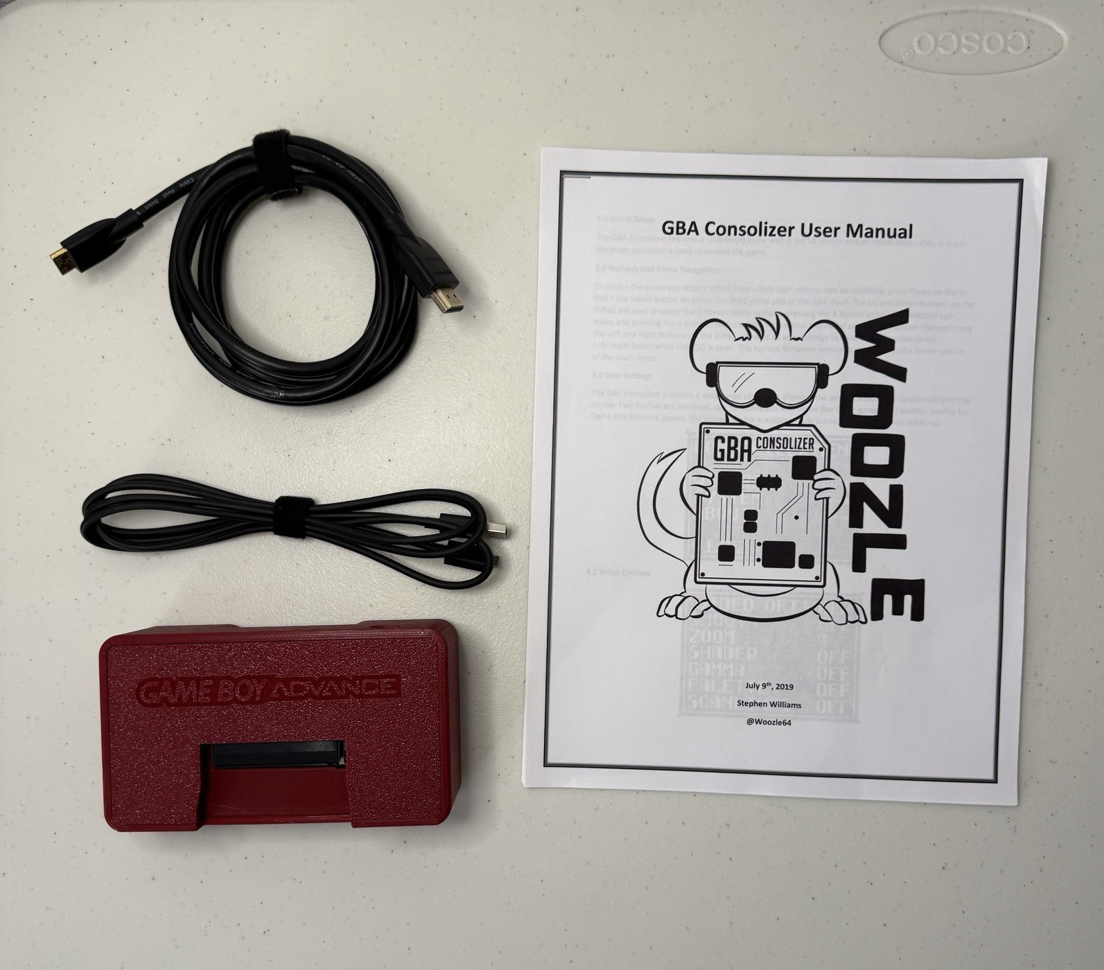 GBA Consolizer by Woozle (HDMI 720p for GameBoy) w/Manual