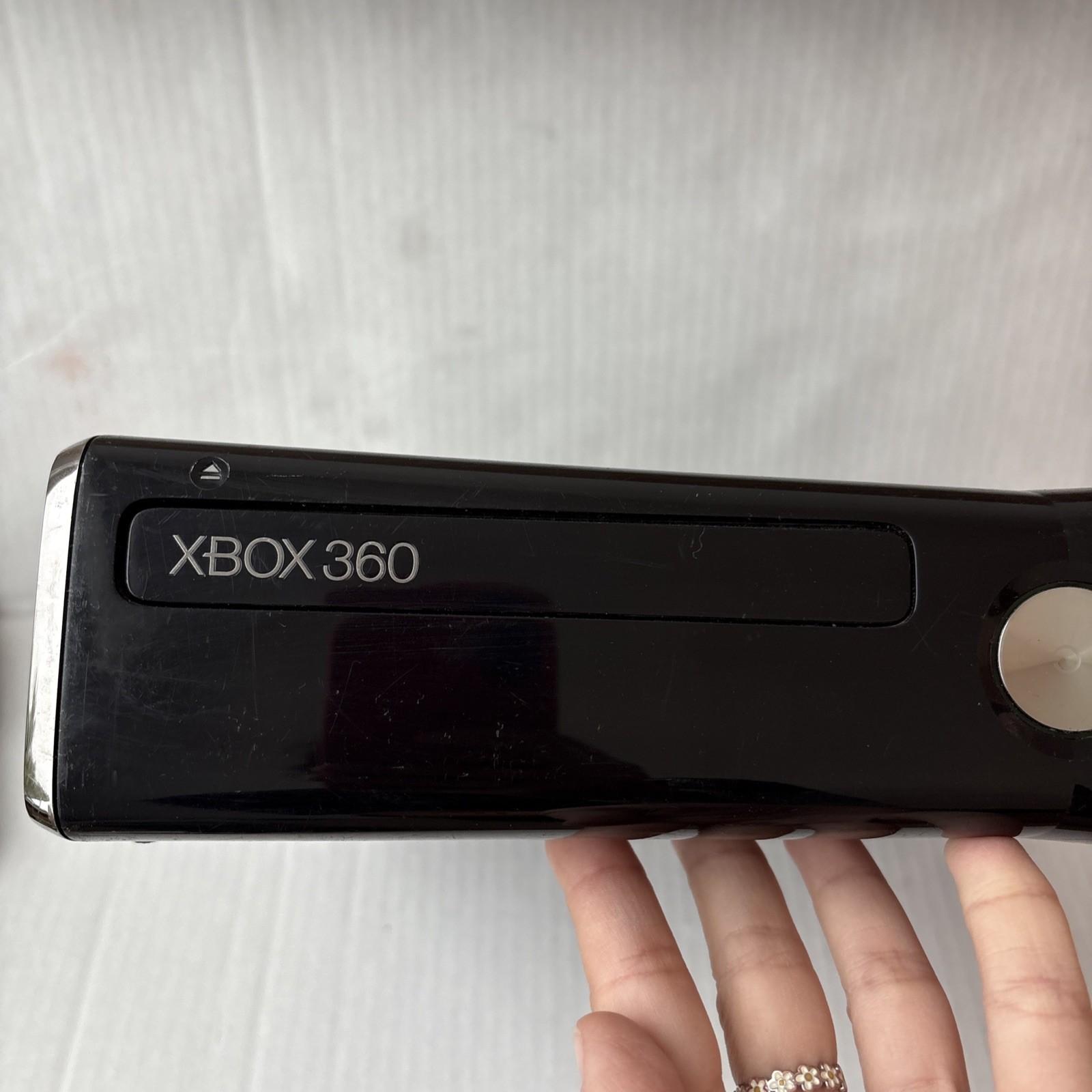 Microsoft Xbox 360 S Slim Black 250GB Console Only 1439 Reset Tested