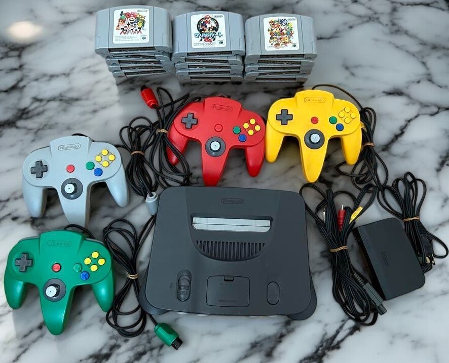 N64 Nintendo 64 console Black select option Bundle Used Region free from japan