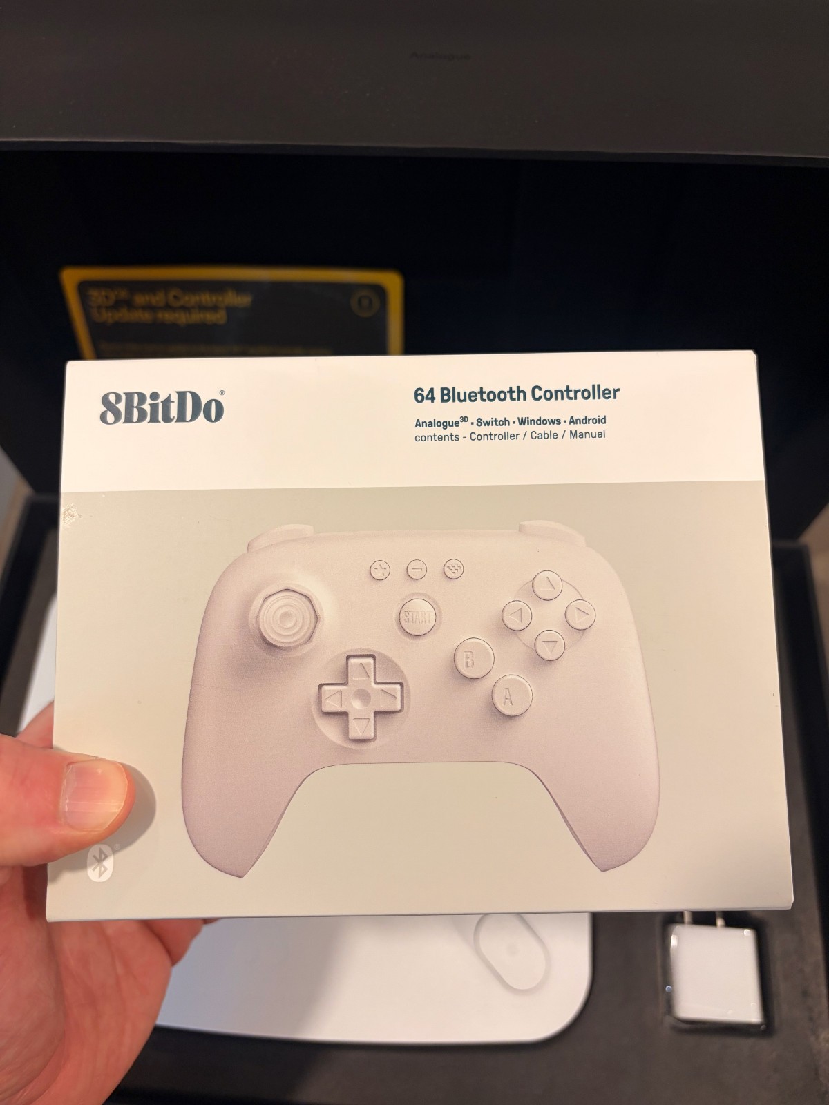 Analogue 3D Console Nintendo 64 White w/ new White 8BitDo Controller N64