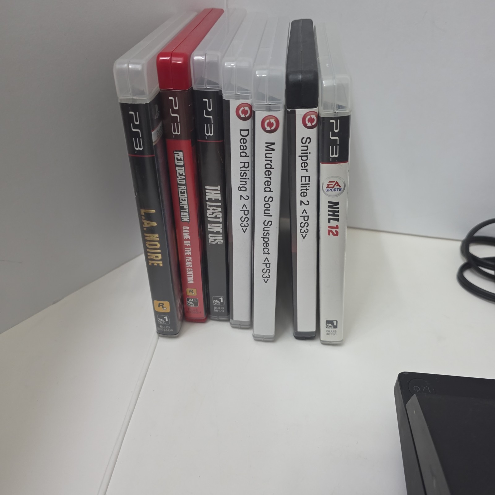 Sony PlayStation 3 PS3 Slim 320GB Console Bundle CECH-3001B Tested + 7 Games