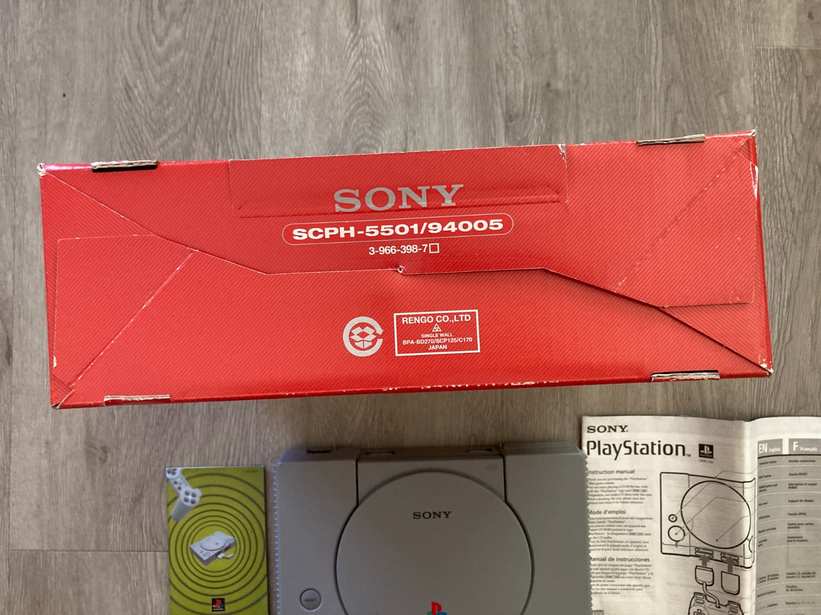 Open Box Sony PlayStation 1 Console, Excellent Condition, in Original Box 1997