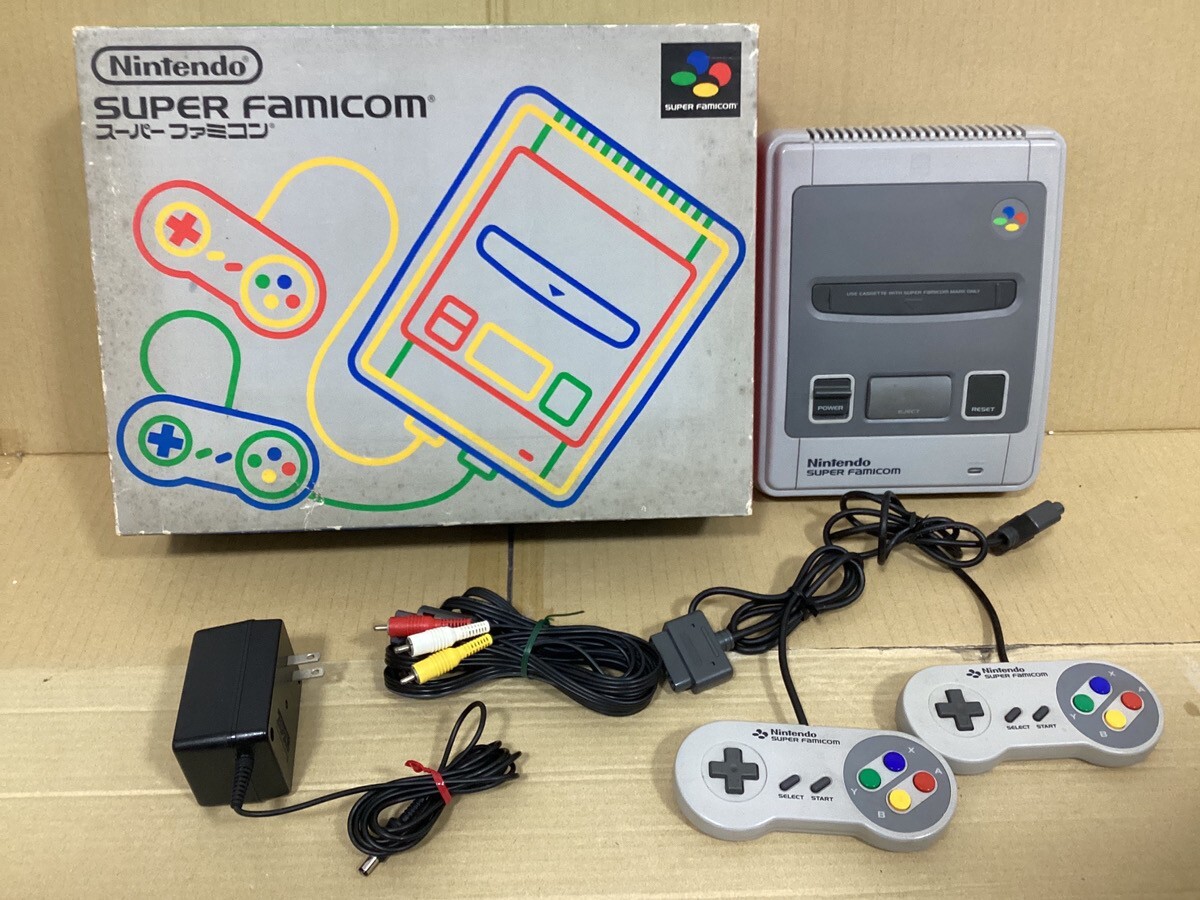 Nintendo Super Famicom SNES Console Original Box SHVC-001 Japan Ver. Working
