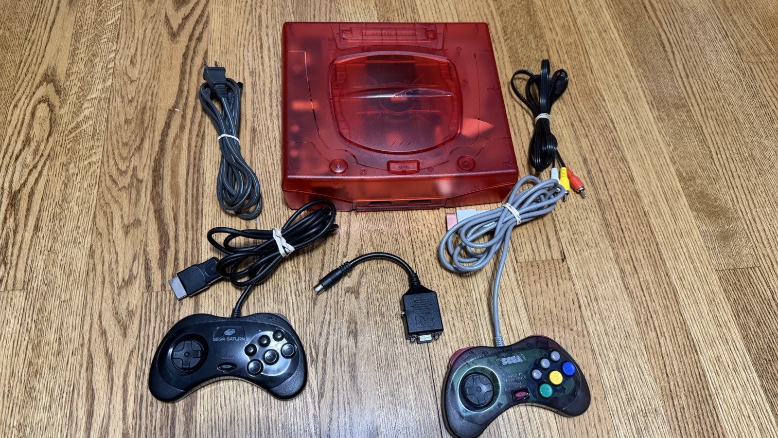 Red Sega Saturn Model 2 Fenrir Recapped 64 GB SD Card FRAM Controller Laser Bear