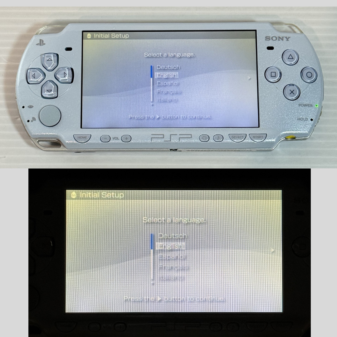 Sony PSP-2000 Console Blume Felicia Blue Region free w/adapter, battery – Mint