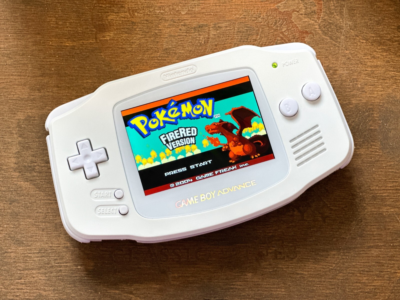 Nintendo Game Boy Advance GBA V5 IPS LCD ALL WHITE USB-C Rechargeable Battery