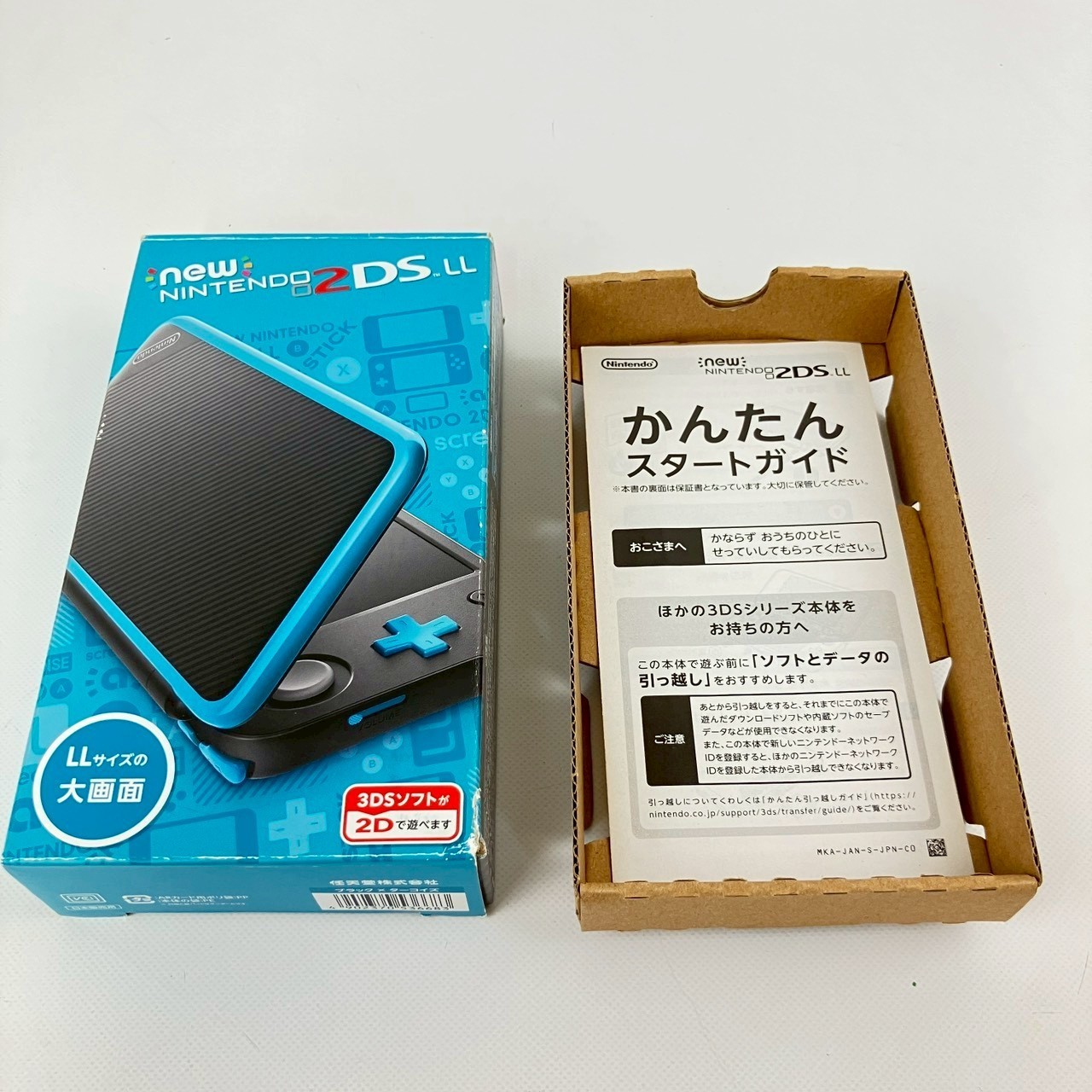Nintendo new 2DS XL LL Turquoise x Black Console Boxed A Rank Japanese Only 86