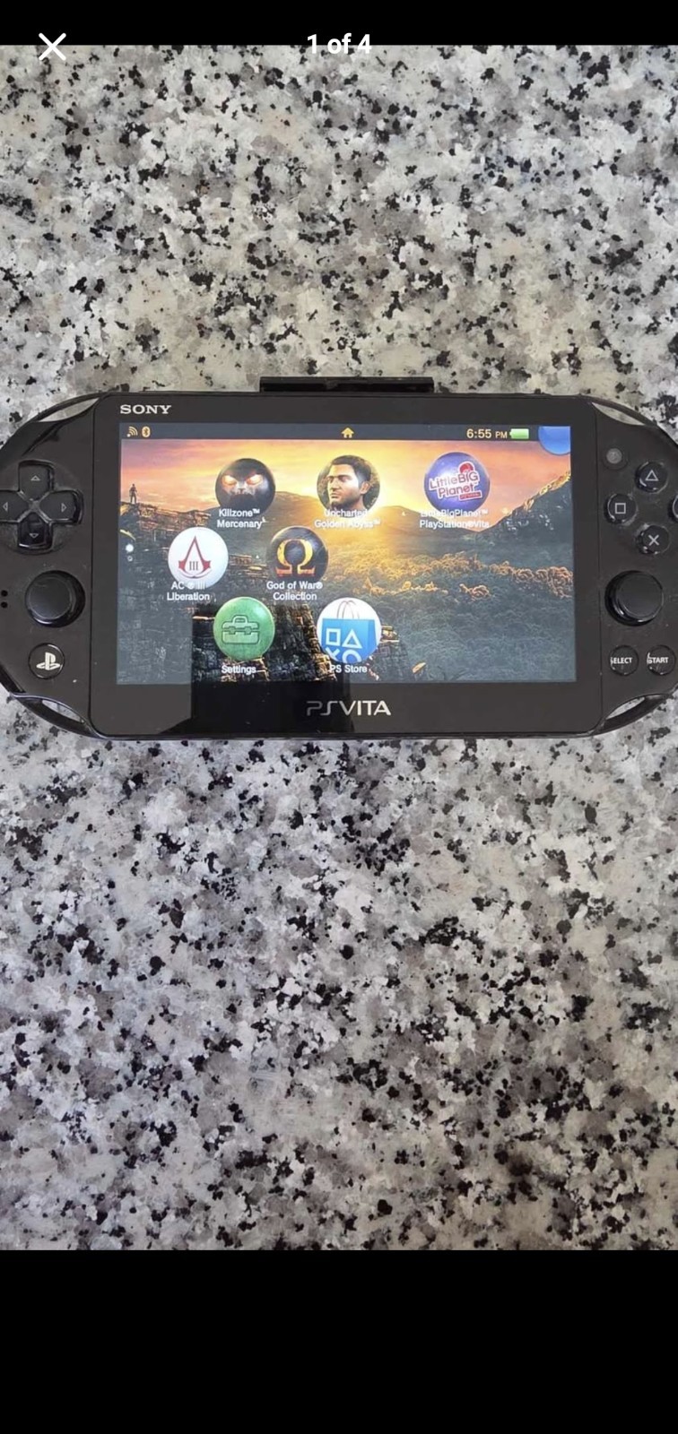 Sony PS Vita PCH-1000 Black 16GB Wi-Fi Bluetooth NTSC-U/C w/2 Games