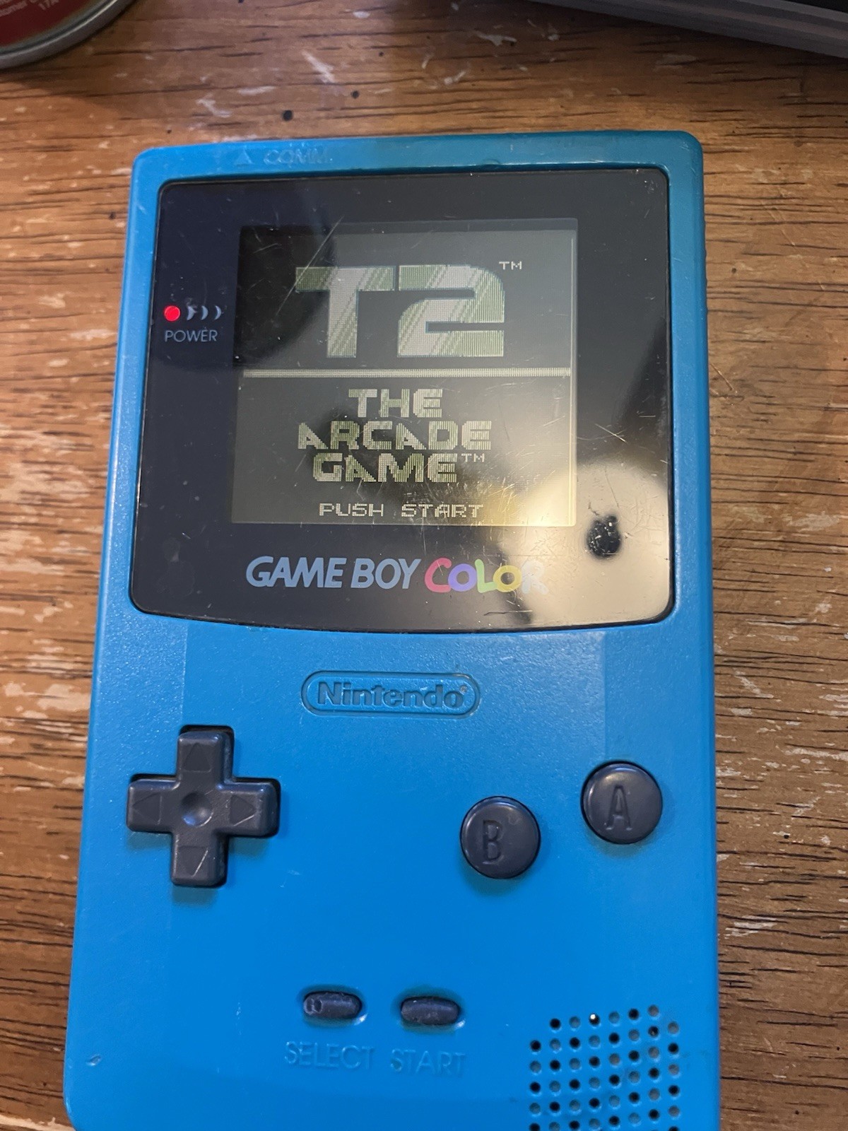 Nintendo Game Boy Color Teal Console W 2 Games Super Mario Land 2 & Terminator 2