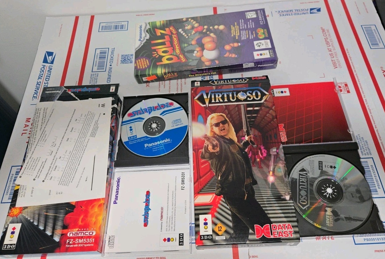 5 3DO Games Including Virtuoso, Starblade, Wings Commander, Creature Shock READ