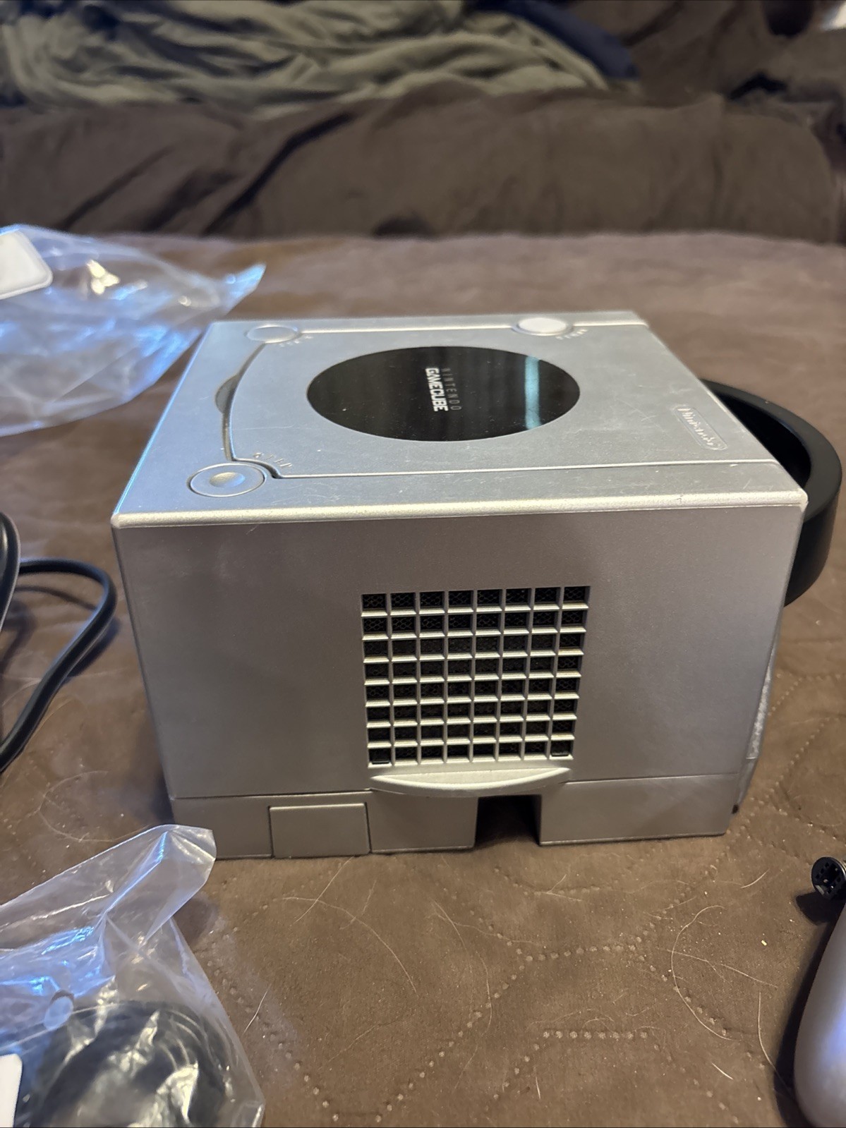 Nintendo GameCube Silver Console with Game Boy Player, Disc CIB and Controller