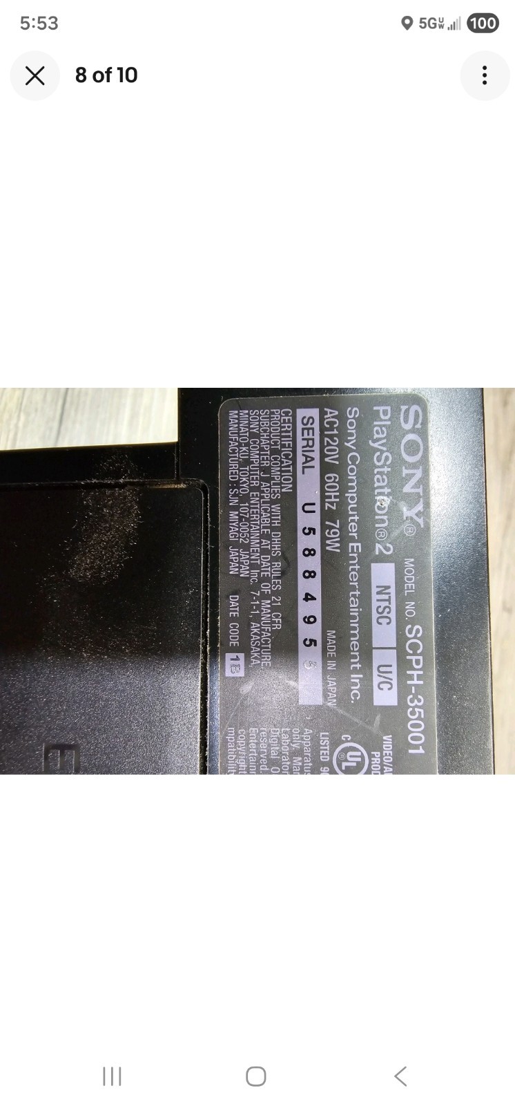 PlayStation 2 PS2 Midnight black SCPH-50000 BB Pack Console Japan