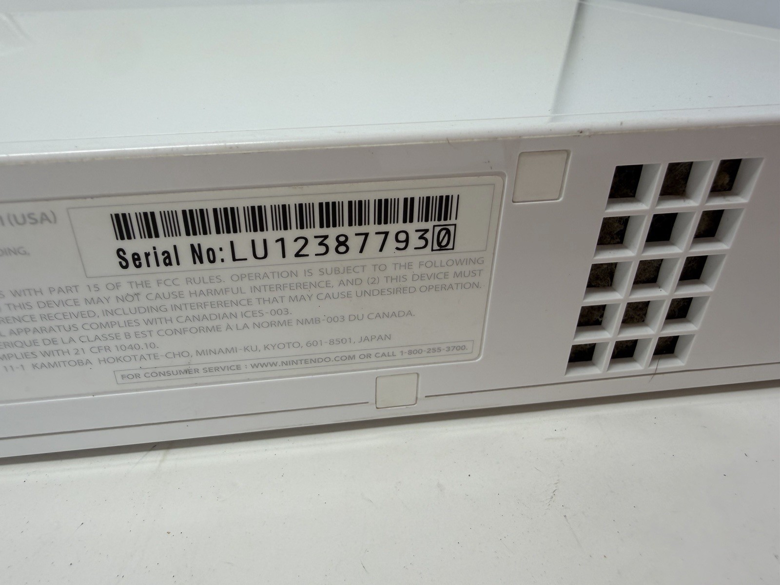 Nintendo Wii White Console Only RVL-001 Gamecube Compatible TESTED
