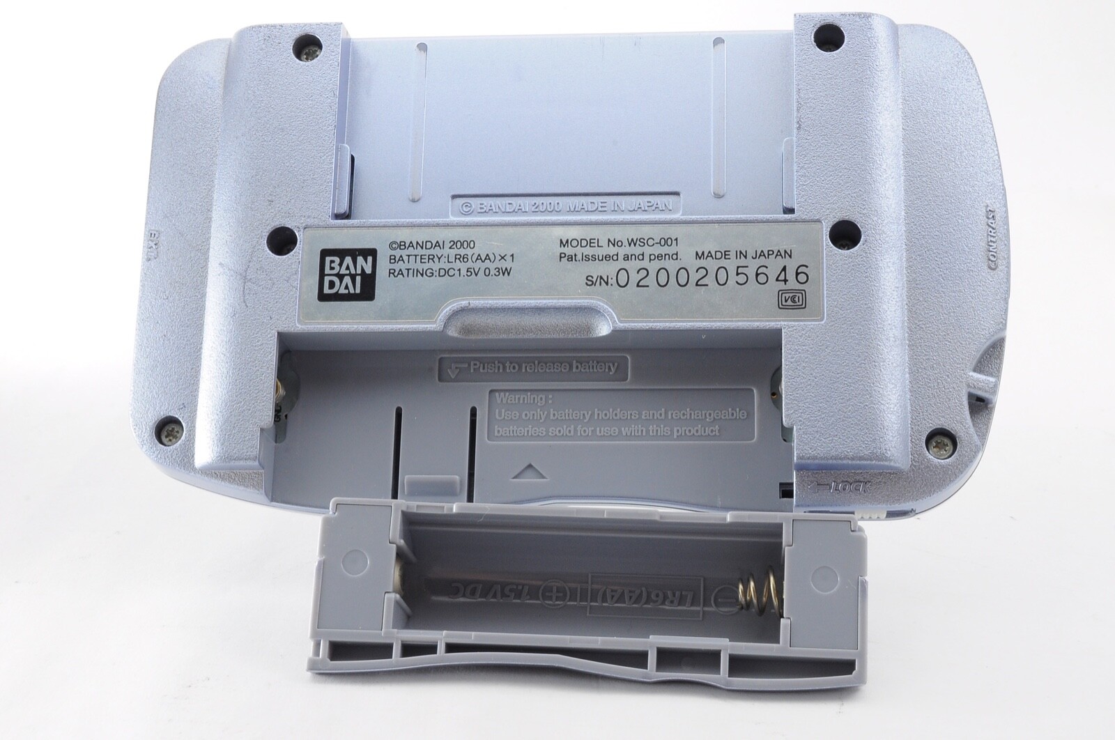 Bandai WonderSwan Color WS Console Pearl Blue
