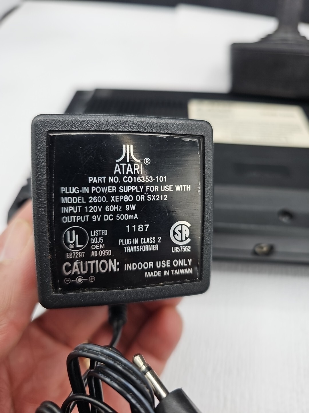 Atari 2600 Jr. Console w/ Joystick Controller & Atari AC Adapter POWERED ON ONLY