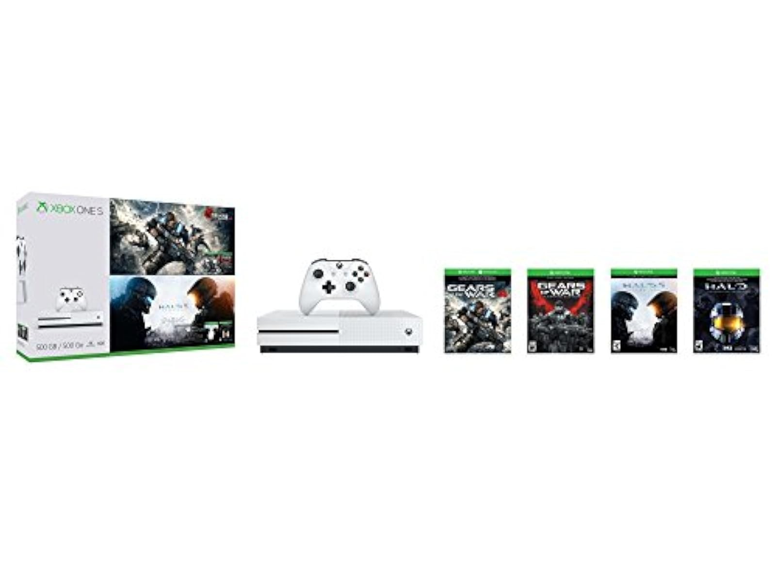 Xbox One S Slim 500GB Console Gears Of War And Halo Special Edition Video Game