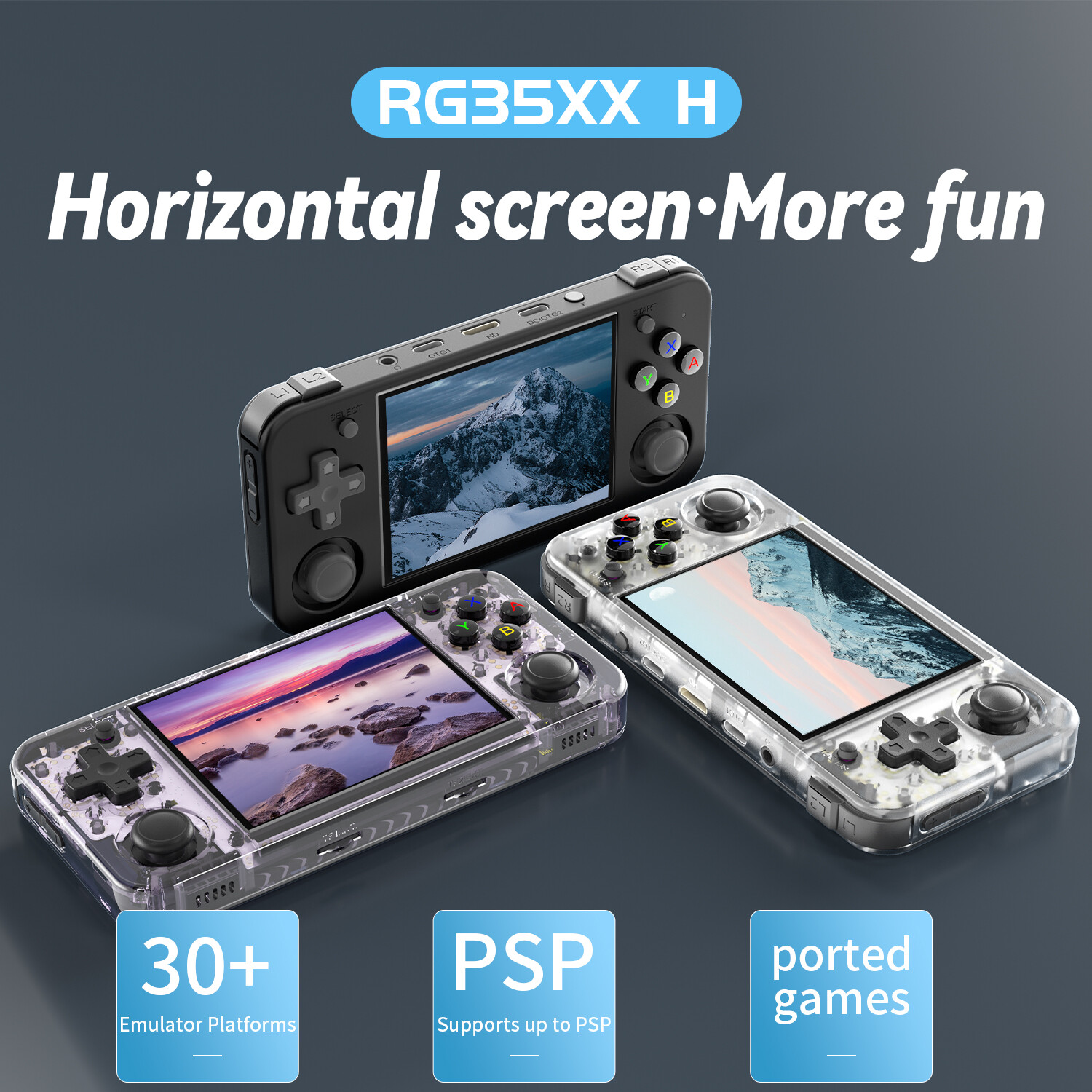 ANBERNIC RG35XX H 3.5 Inch IPS Screen Linux Game Player 64G 4K+ games HDMI-Out