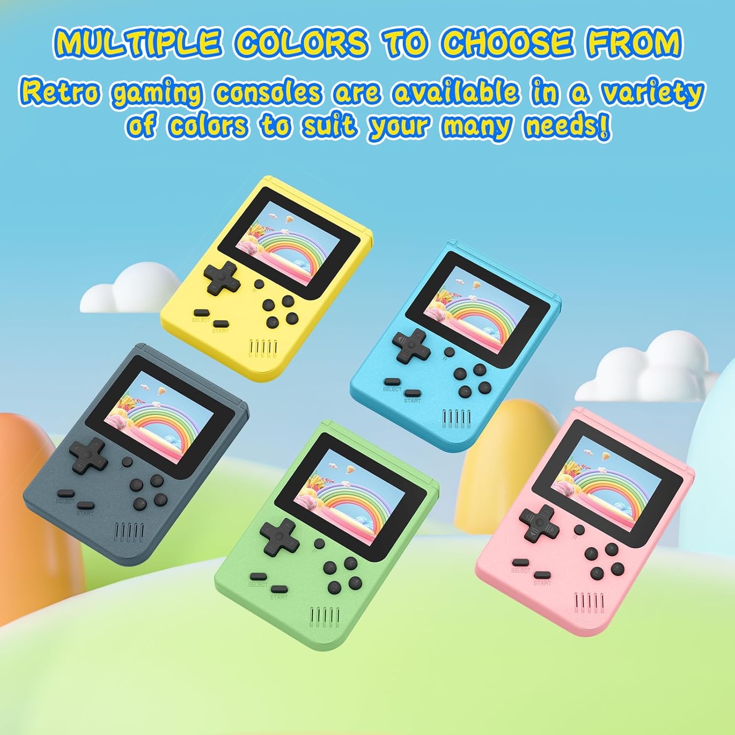 Gray Retro Handheld Game Console 400 Classic Games 3.0 Inch IPS Screen