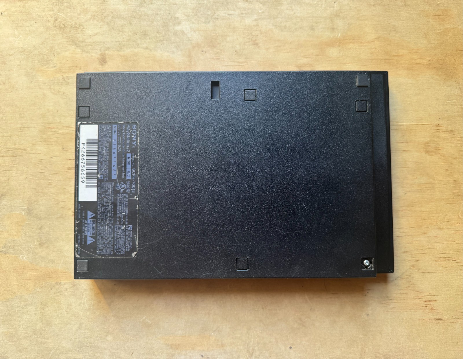Sony PlayStation 2 Slim Line Version 1 Console Charcoal Black (READ DESCRIPTION)