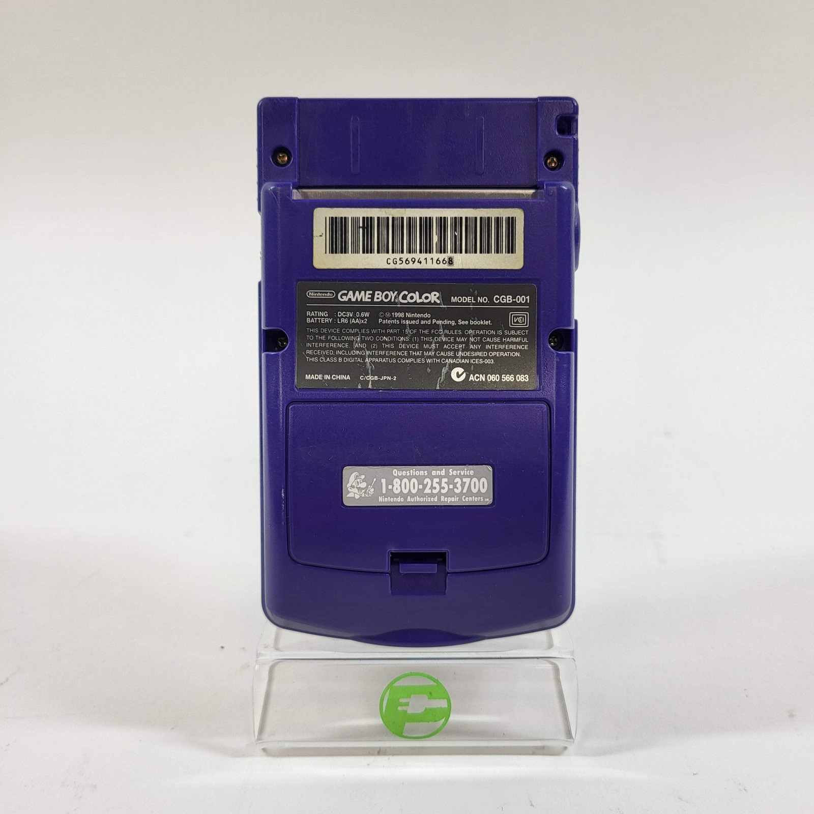 Nintendo Game Boy Color Handheld Game Console CGB-001 Purple