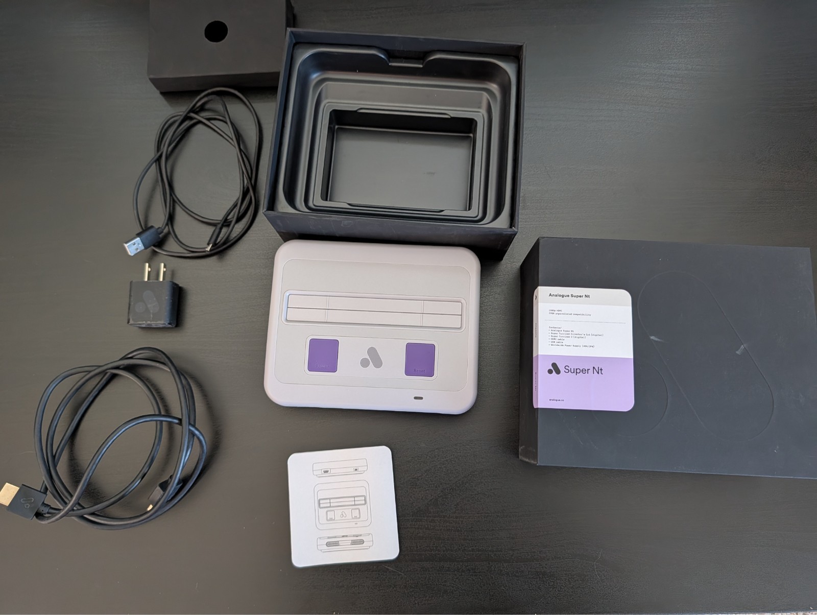 Analogue Super Nt Classic FPGA SNES Console Complete in Box, CIB Region Free