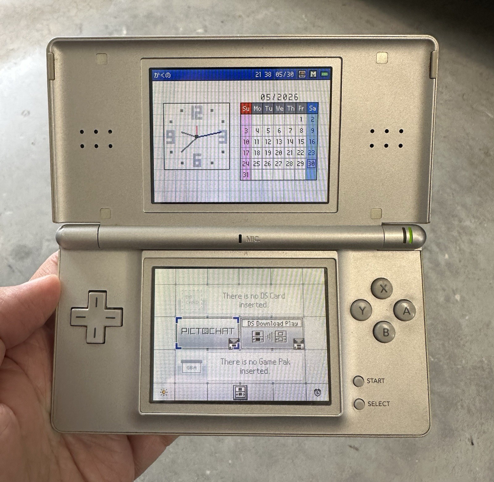 Nintendo DS Lite Console USG-001 with charger – Silver (Tested, Working)