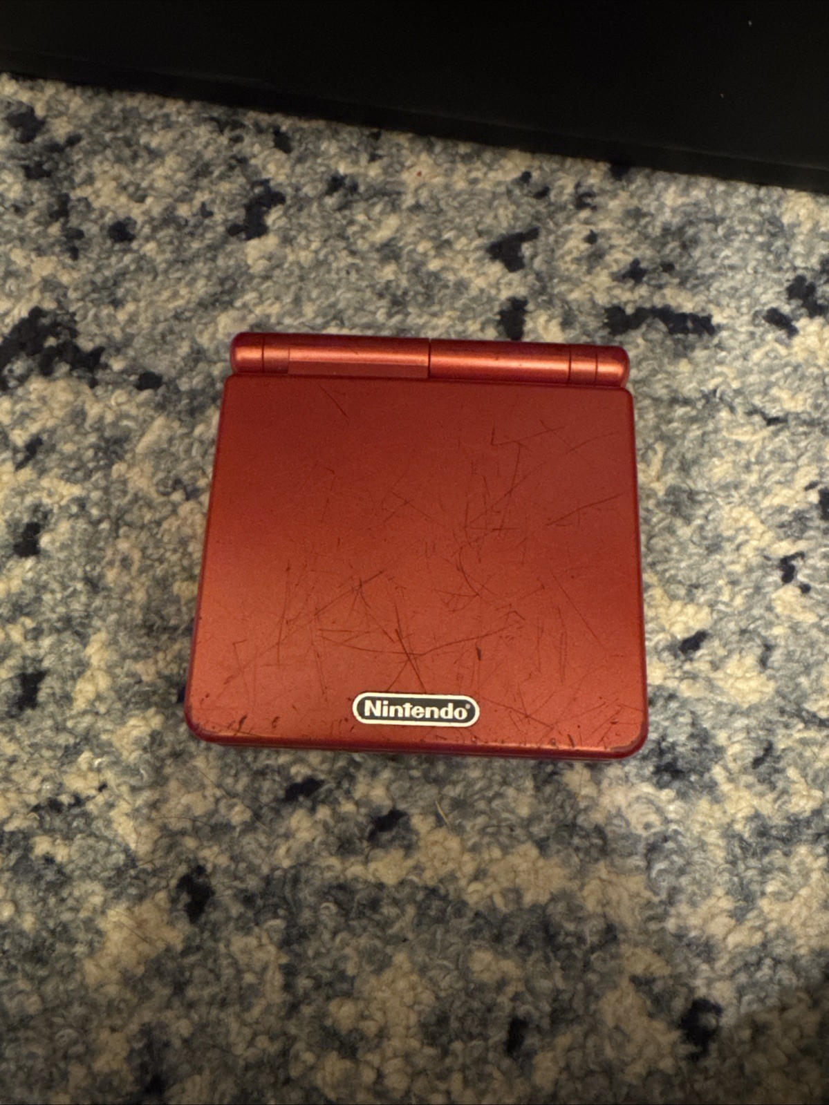 Nintendo Game Boy Advance SP Handheld System – Flame Red – Charger Not Included