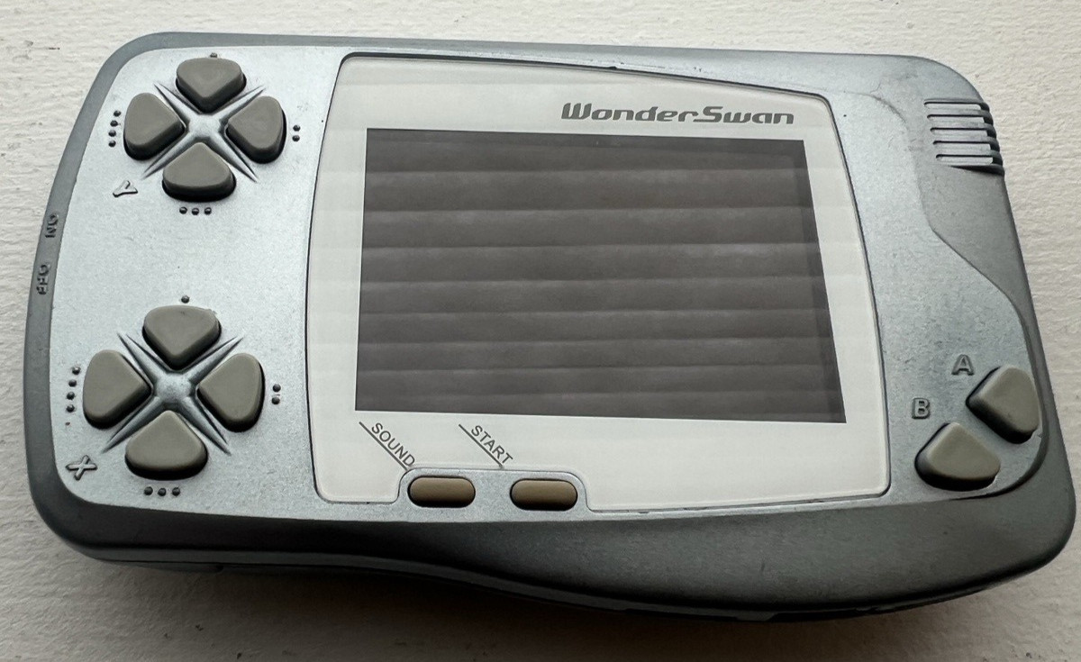 Bandai WonderSwan Blue Metallic W/ IPS Screen – Good Condition- Works Fine