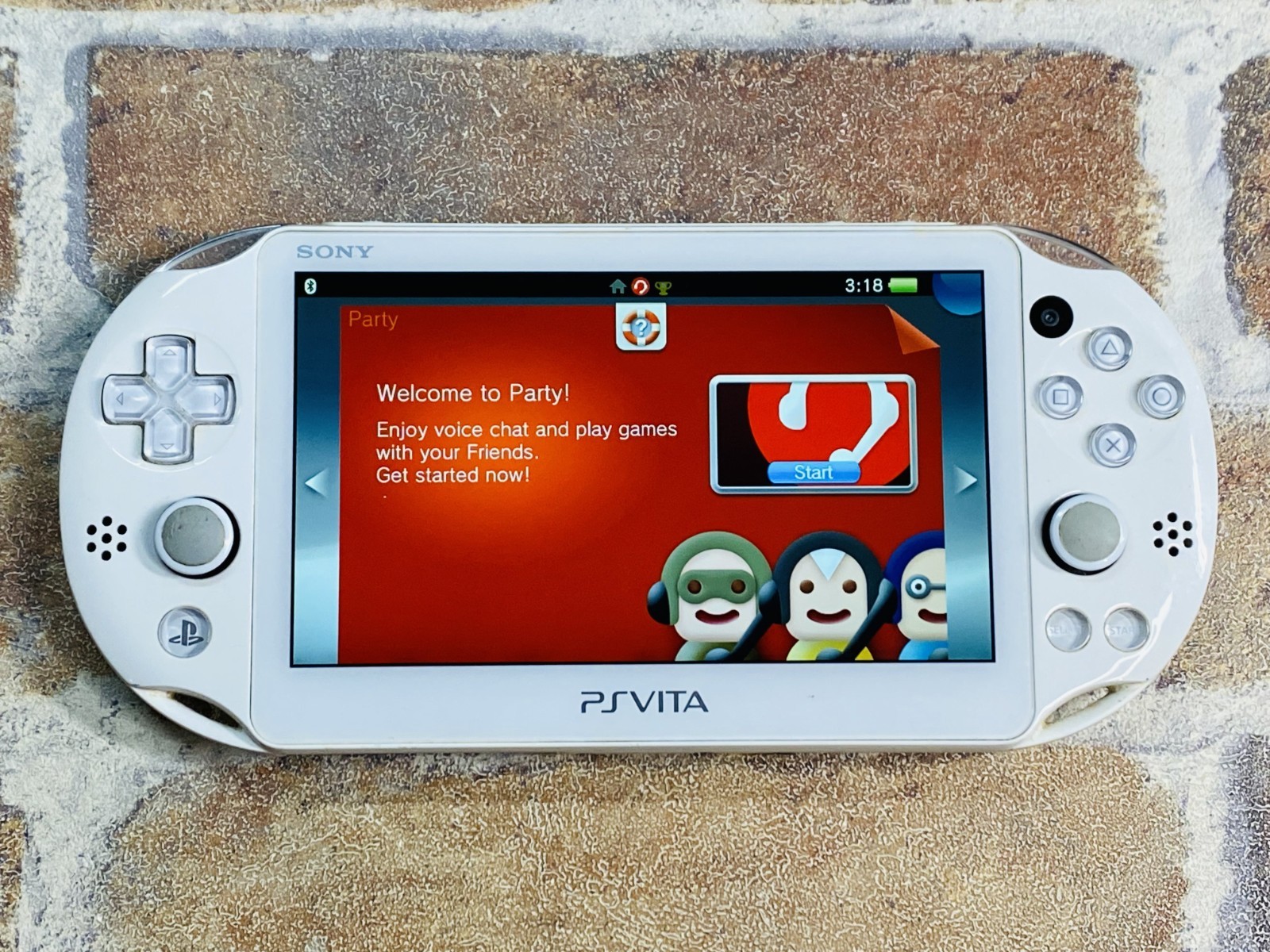 PS Vita Light Blue White PCH-2000 Sony Japan Mobile Case 16GB Charger Ex DDP