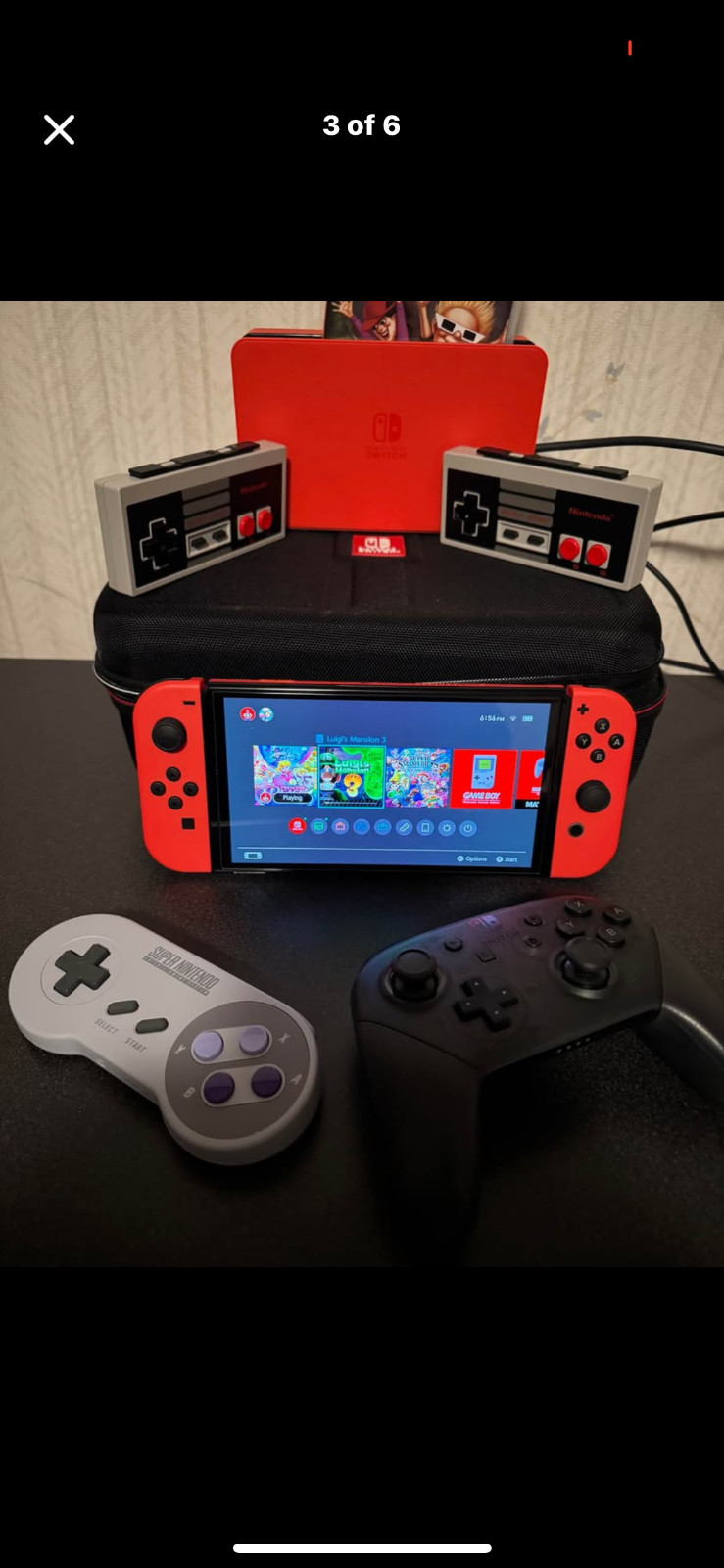 Nintendo Switch OLED Model HEG-001 Handheld Console – 64GB – Black/Neon Red/Neon