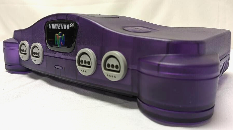 Vtg N64 Funtastic Grape Translucent PURPLE Nintendo-64 Gaming Console System A