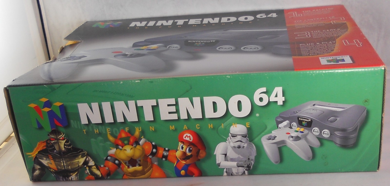 1996 Nintendo 64 Launch Edition Console Game Control Deck Complete in Box CIB