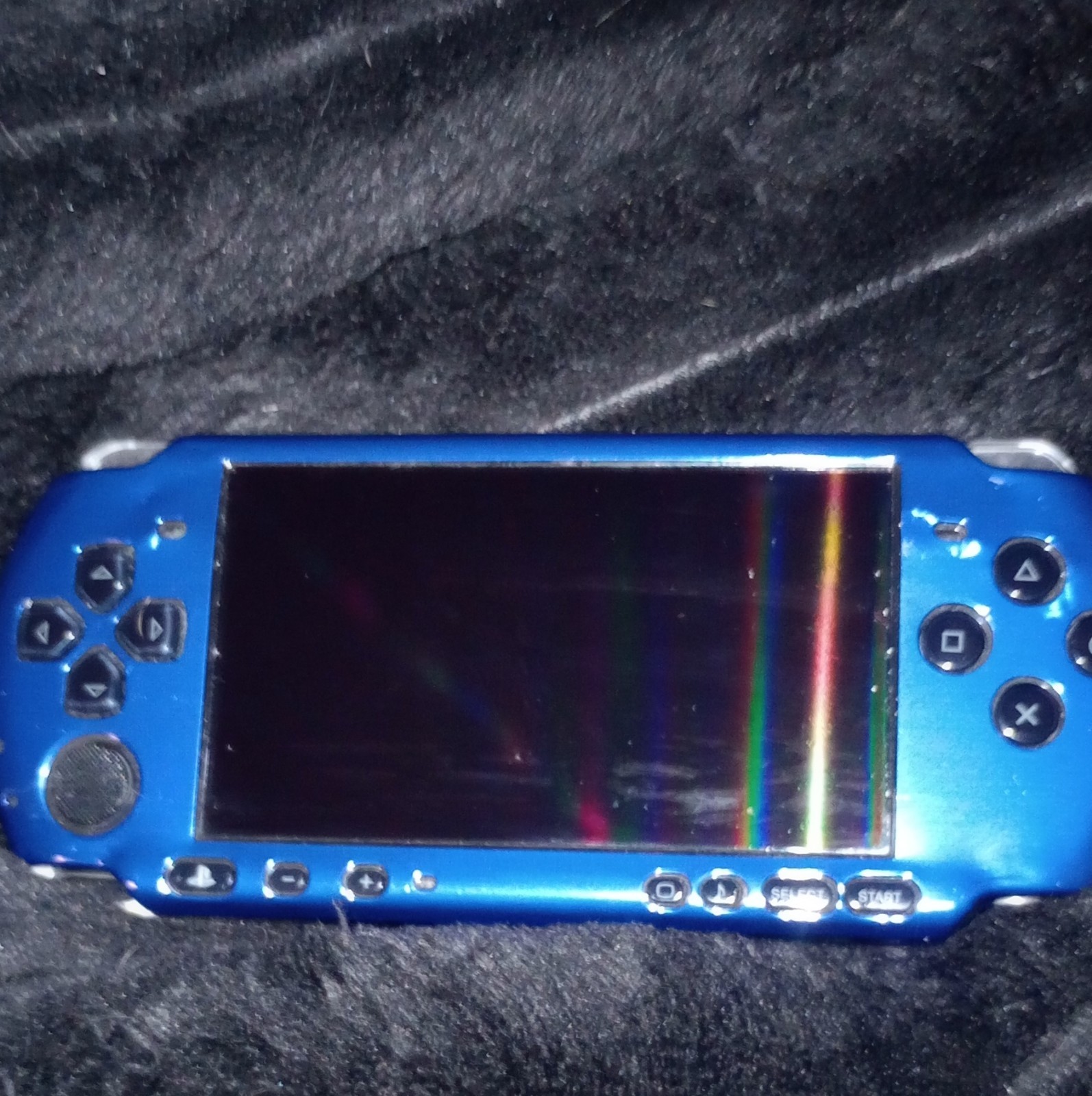 Sony PSP-3001 Blue & Black Handheld Console with FIFA Soccer 11 and charger