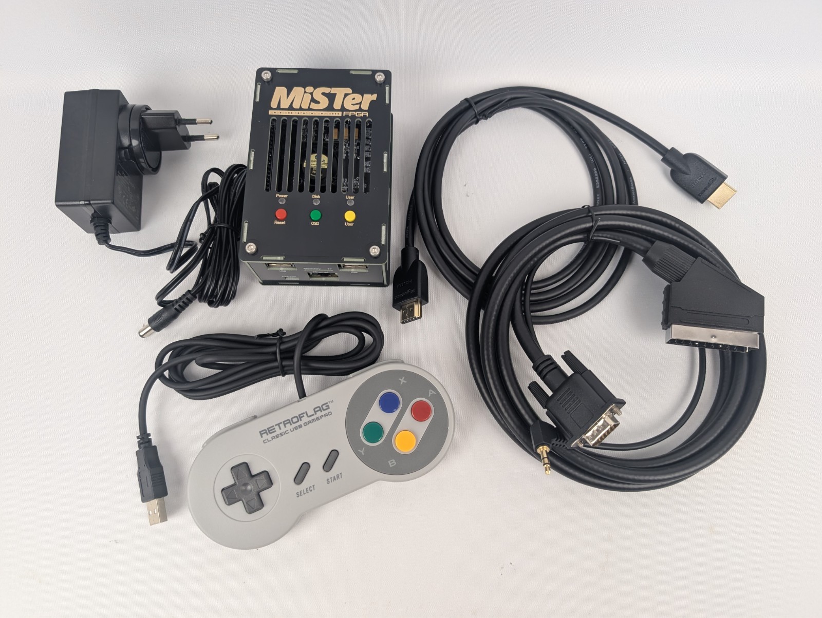 MISTER PI Retro Gaming FPGA Board 128MB SDRAM A/V Pro v9.2 USB Hub SNES SNAC Ad.