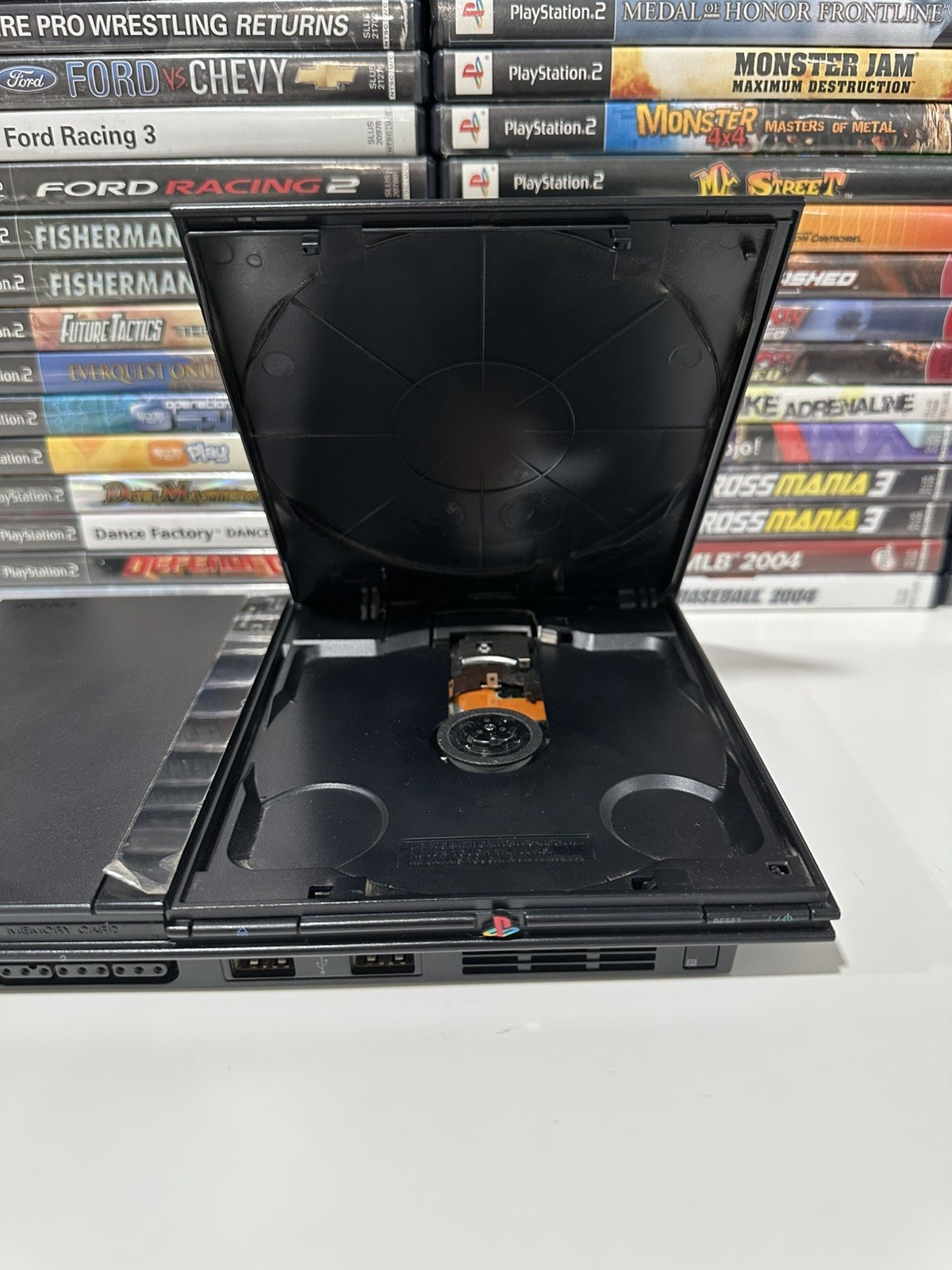 Sony PlayStation 2 PS2 Slim Console OEM Bundle Black Tested w/ControlMemory Card