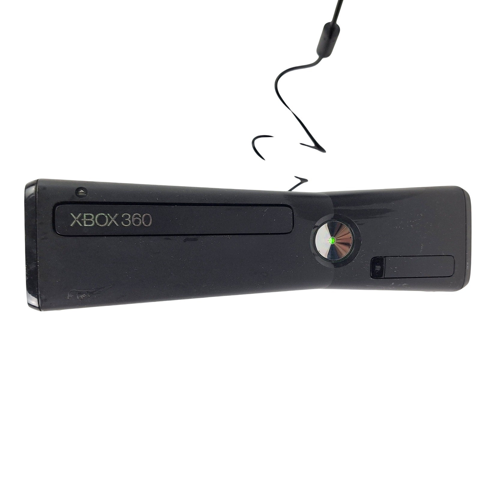 Microsoft Xbox 360 S Slim Console Model 1439 Black w/ Power Cord Powers Untested