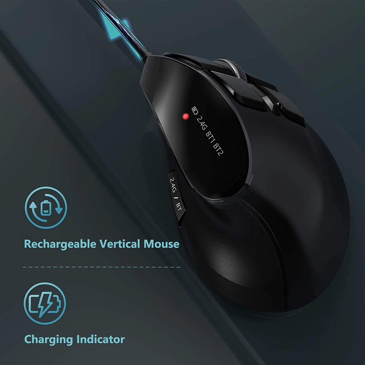 Ergonomic Vertical Bluetooth Mouse