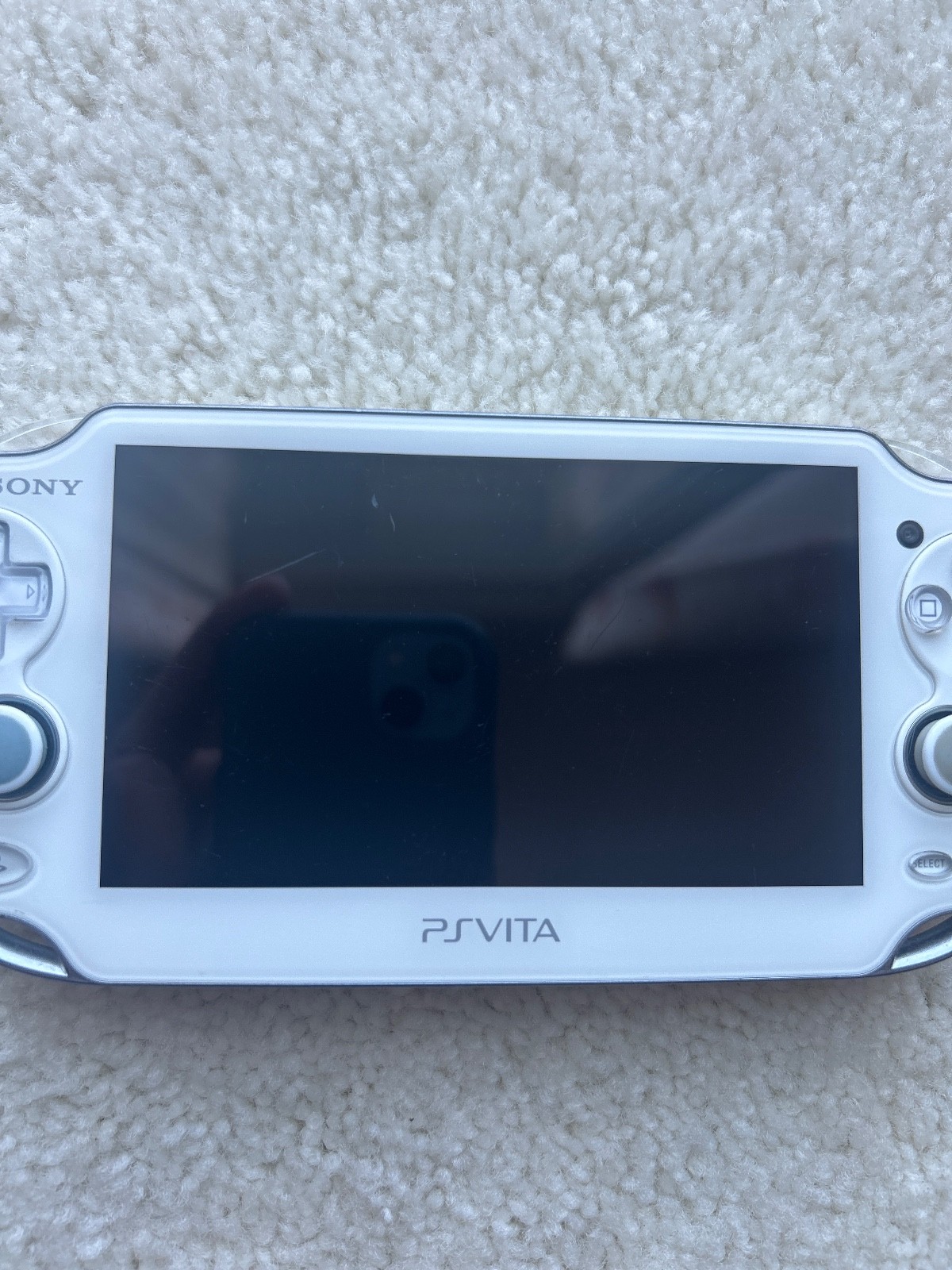 Playstation PS Vita PCH-1001 OLED White Console Lot w/2 Memory Cards Pls READ