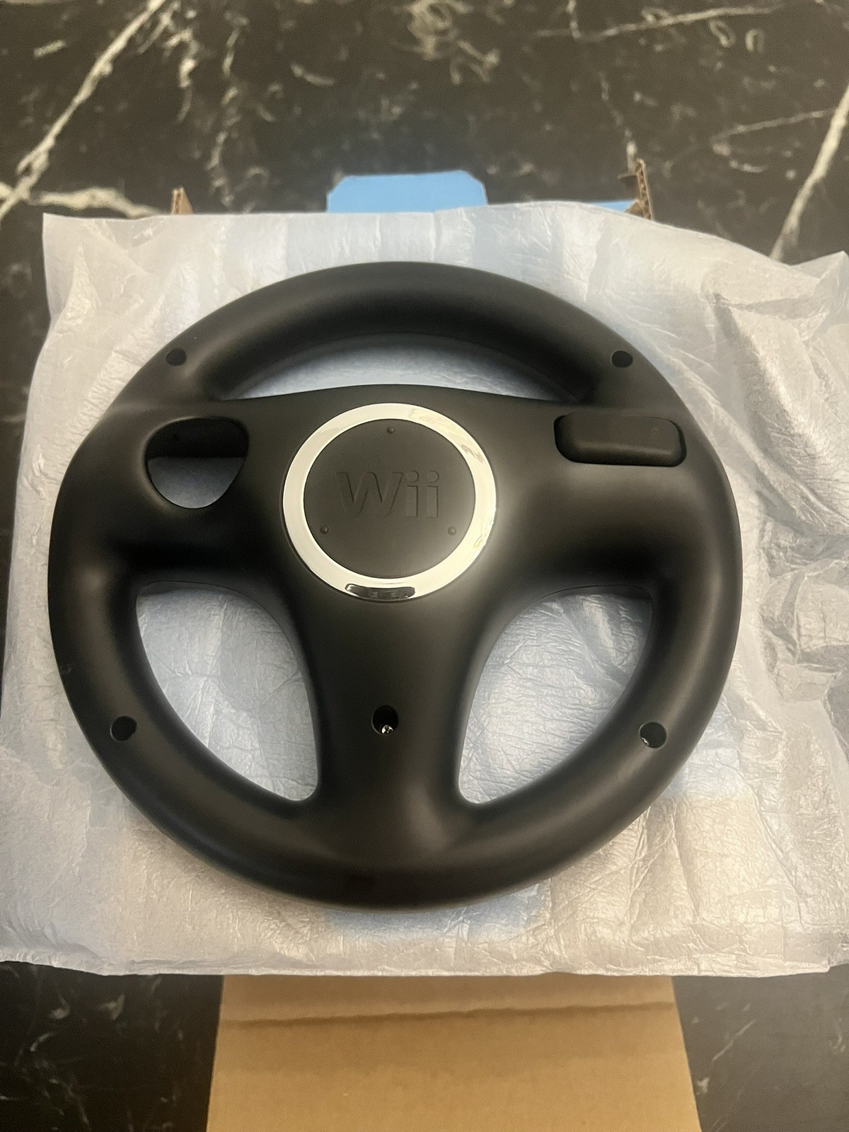 Nintendo Wii Mario Kart Racing Bundle Black Console Tested with wheel! Rare 🔥